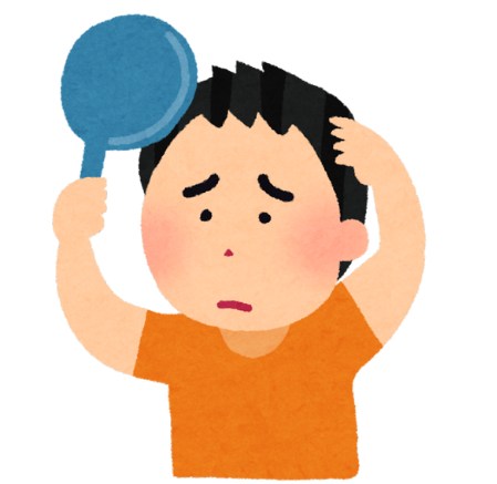 薄毛の人